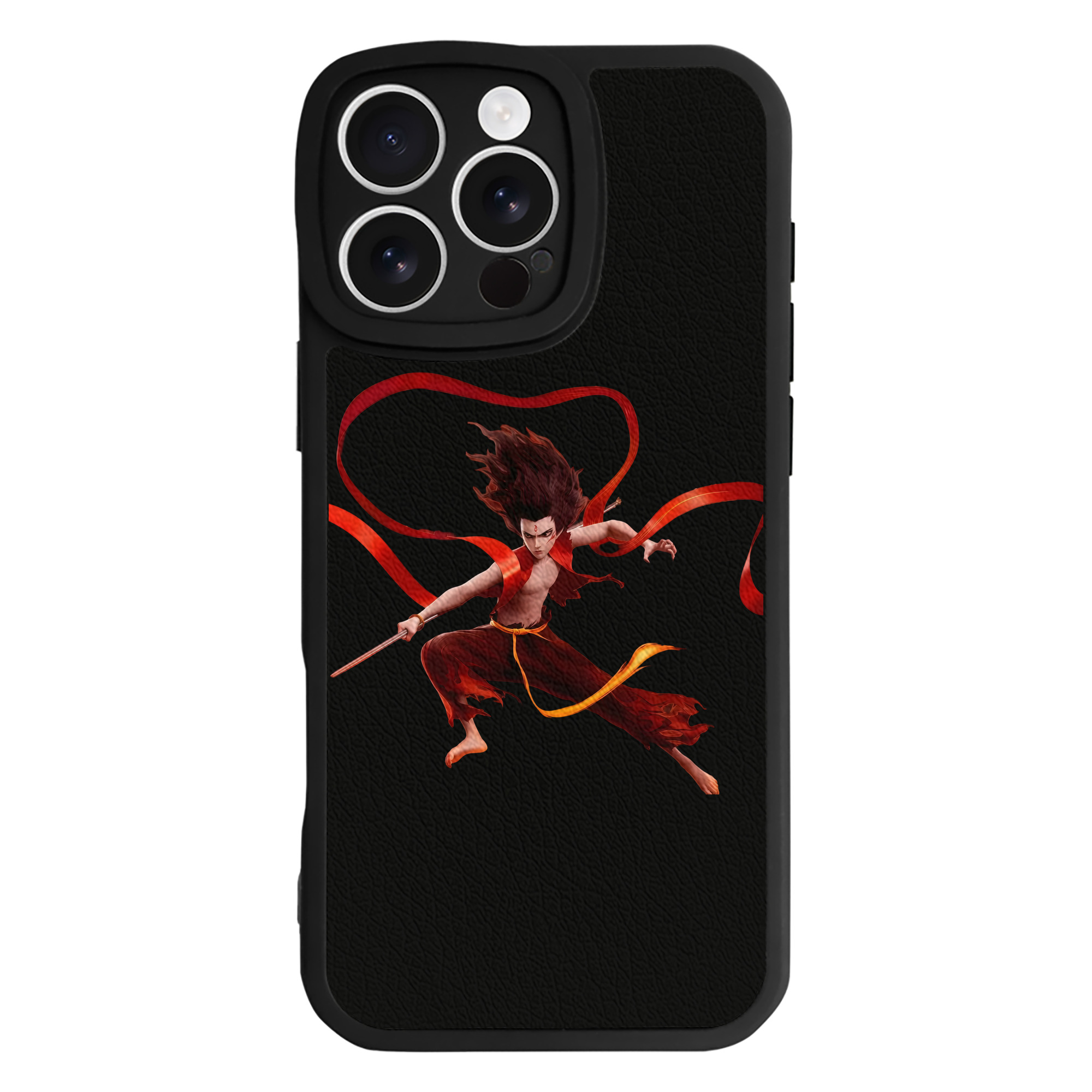 （画像用） Ne Zha 2 ナタ 魔童の大暴れ 【iPhone 16シリーズ対応】シリコンスマホケース（レザー調） 材質：シリコン